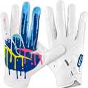 Grip Boost Football Gloves Peace Stealth 6.0 Boost Plus Technology Men's Receiver Gloves - Adult and Youth Sizes (Large, Crucial)