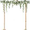 Ling's moment 6.5FT Artificial Wedding Arch Flowers, Backdrop Floral Garland, White Sage Ceremony Reception Hanging Eucalyptus Rose Arbor Arrangement Outdoor Party Swag Home Decorations