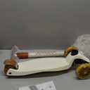 3 Wheel Scooter for Kids Ages 6-12,Kids Scooter with Light Up Wheels, Sturdy Deck Design, and 4 Height Adjustable Suitable for Kid Ages 3-12 (Beige)