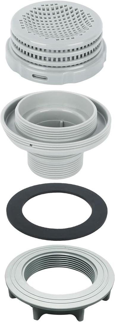 10746 Pool Threaded Strainer Connector Nut Washer Kit for for Intex Swimming Pool Replacement SetIncluding Parts 10744 10256 10255