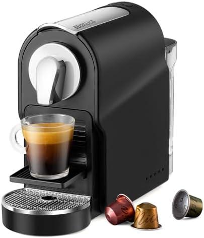 Espresso Pod Machine for Home, Compact Capsule Coffee Maker for NS Original Pods, 20 Bar High Pressure Pump, 22oz Removable Water Tank, Adjustable Cup Tray, Black