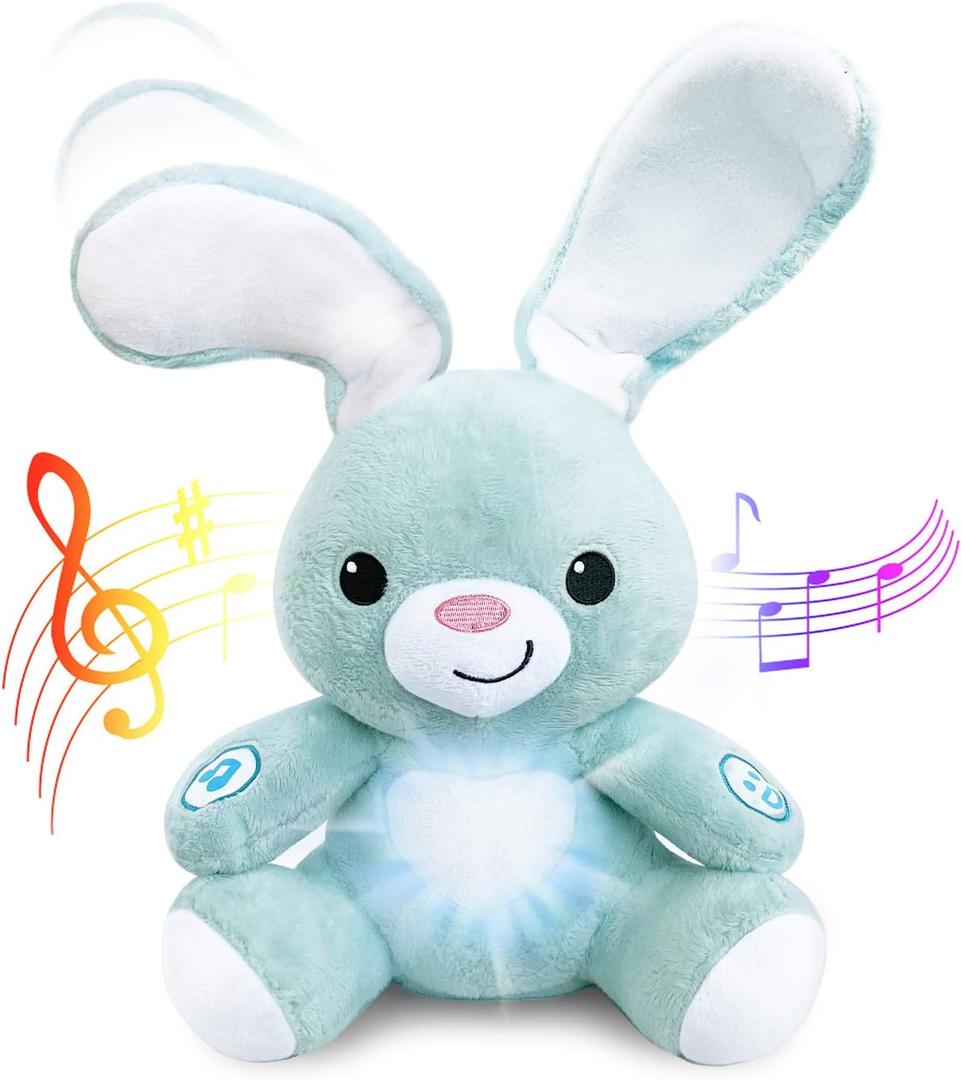 BabyBibi Bunny Stuffed Animal - Interactive Soft Plush Peekaboo Bunny, 16" Tall - Peek a Boo Toy for Ages 6 Months to 5 Year Old