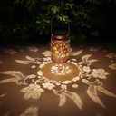 Solar Lanterns Outdoor Waterproof Hummingbird Garden Decor Birthday Gifts for Women Mom Grandma Hanging Solar Lights Metal Solar Decoration Outside for Yard,Patio,Backyard,Porch