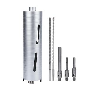 3-1/4 inch Diamond Dry Core Drill Bit, 10" Drilling Depth, 5/8"-11 Thread Core Drill Bit for Concrete,Includes 3 Adapters SDS Plus, SDS Max and Hex (3-1/4")