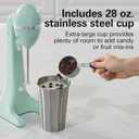 Hamilton Beach DrinkMaster Electric Drink Mixer, Retro Milkshake Maker & Milk Frother, 2 Speeds, Extra-Large 28 oz. Stainless Steel Cup, Mint