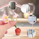Mini Ceramic Vase Fridge Magnets, Cute Vase Refrigerator Magnets, Tiny 3D Plant Ceramic for Refrigerator, Cute DIY Plants Decor Accessories, Fridge Kitchen Office Decoration