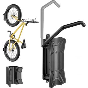 monTEK Bike Wall Mount for 4.5" Tire Width, Swivel Bike Wall Hanger Holds Up to 77lbs, Space-Saving Bike Rack Garage, Heavy Duty Bike Storage for Bedroom Home Office, 1 Pack
