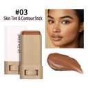 Skin Tint & Contour Stick - Hydrating Serum-Infused Tinted Beauty Balm Foundation Stick, Buildable Coverage for a Natural, Fresh Finish, Quick Application for All Skin and Daily Use