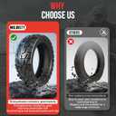 10x2.75-6.5 Tubeless Tire,10 Inch Electric Scooter Replacement tire Compatible with Speedway Dualtron Joyor Titan Segway gotrax