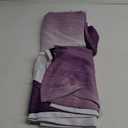 Estelar Textiler Purple and Greyish White Blackout Curtains 72 Inch Length 2 Panels Set, Room Darkening Grommet Ombre Curtains for Bedroom, Thermal Insulated Light Blocking Gradient Drapes, 52Wx72L