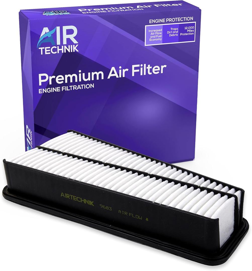 AirTechnik CA9683 Replacement Engine Air Filter | Fits 2003-2009 Toyota 4Runner, 2007-2009 FJ Cruiser, 2005-2015 Toyota Tacoma, 2005-2010 Toyota Tundra - 17801-0P010/17801-31090