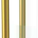 24" Round Offset Barn Door Handle Double Sided Stainless Steel, French Push Pull Door Handle Brushed Titanium Gold, Long Sliding Home Handles