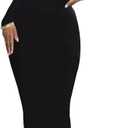 Women's Long Sleeve Bodycon Dress - Maxi Casual Fall Club Party Long Tight Pencil Dresses Black L
