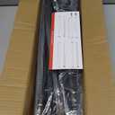 Black Long Curtain Rod Tension Shower Curtain Rods 30 to 120 inch Adjustable Spring Heavy Duty Rods for Bathroom Windows Outdoor No Drill No Slip Spliced and Telescopic Design