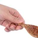 Restaurantware-Coco Casa 3.8 Inch Handmade Serving Spoons, 4 Greaseproof Coconut Spoons - Lacquered, Sustainable, Brown Coconut Serving Flatware, For Hot And Cold Foods (0.5)