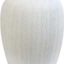 Olly & Rose Rhodes Vase - Flower Vase - White Ceramic Vases Patterned 20cm 8 Inch