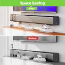 USX MOUNT Soundbar Mount for Samsung, Sony, LG, Vizio, Bose, Onn & More Sound Bar Mounts-Universal Soundbar Mounting Bracket Under TV, Floating Speaker Wall Mount 1 Pair Soundbar Shelf