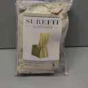 SureFit Natural Cotton Duck Dining Chair Slipcover  Full Length Relaxed Fit Chair Cover/Perfect for Adding Accents to Your Dining Room