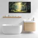 Large Green Forest Wall Art for Living Room Tree Pictures Sunshine Big Wall Decor Nature Landscape Canvas Print Oil Painting Home Framed Artwork Decoration Gifts for Bedroom Office 30"x60"