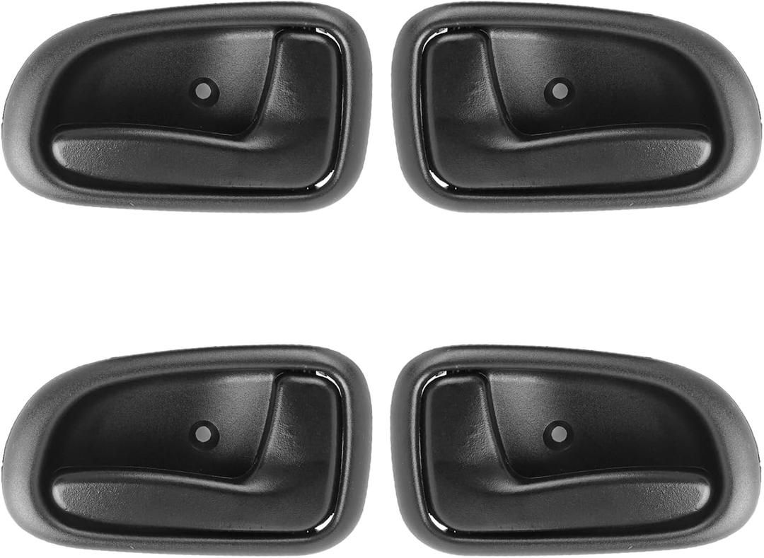 Interior Inside Front Rear Door Handle Replacement for Toyota Corolla Geo Prizm 1993 1994 1995 1996 1997, Black, Set of 4
