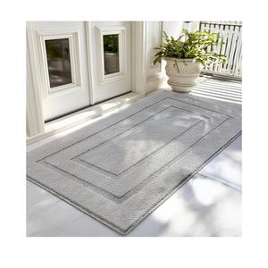 GRANNY SAYS Front Door Mat Outside Entrance, Welcome Matt Non-Slip, Outdoor Door Mats for Entryway, Long Front Porch Mat Low Profile Resist Dirt Easy to Clean, 60" x 36", Grey
