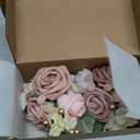 Ling's moment 2pcs Prom Wrist Corsage Artificial Flowers, Girl/Mother Corsages Wristlet Décor for Homecoming/Wedding/Anniversary, etc. Dusty Rose