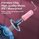 Ear Wax Removal, Electric Ear Cleaner with 4 Modes, Portable Ear Wax Cleaning Kit with Nozzles, Basin, IPX7 Waterproof, USB-C Charging Water Ear Irrigation Flushing System for Adult and Kid Pink