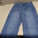 KUNMI Women's Wide Leg High Waisted Stretchy Straight Leg Jeans Baggy Loose Trendy Denim Pants (10, Wl001-blue)