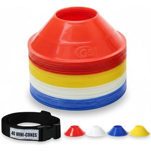 GSi Sports Training Cones for Agility Drills  Soccer & Basketball Multi-Sport Field Markers, Durable Flexible Cones in Multiple Shapes & Packs (2080 Pack)