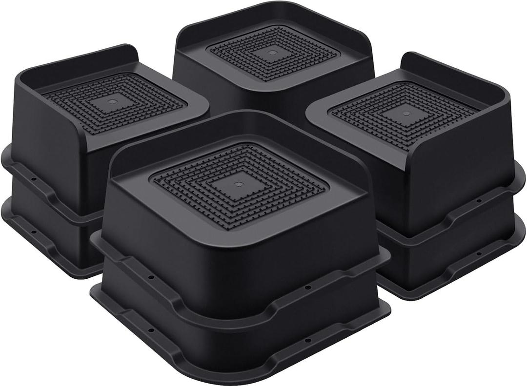Bed Risers 2 Inch Heavy Duty, Furniture Risers for Bed Desk Table Sofa CouchOversized Bed Lifts Risers, Support up to 5000 Lbs(8 Pack Black)