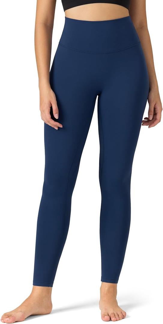 Colorfulkoala Dreamlux No Front Seam Leggings for Women 25" Inseam, High Waisted Buttery Soft 7/ 8 Yoga Pants (XS, Titan)