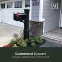 Mayne Newport Plus Mailbox Post with Standard Arm Weather-Resistant, Durable Classic Design Easy-to-Install Outdoor Mailbox Post