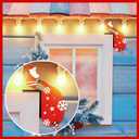 Bucherry 2025 Christmas Door Topper Funny Santa Front Top Door Corner Frame Sign Decor Home Wooden Christmas Cabinet Knob Covers Party Ornament Props Gift for Wall Window DIY