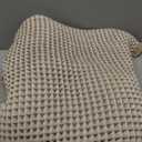 Smiry Waffle Bath Mat 72x24, Extra Soft Absorbent Bathroom Rugs, Non Slip Machine Washable Quick Dry Bath Rugs for Bathroom Floor, Tub, Shower, Home Decor Accessories, Brown & Cream