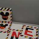 TONIFUL Mouse 1st Birthday Party Supplies Red Yellow Black Balloon Box with LettersRed Mouse Theme One Years Old Birthday Party Favors for Kids Baby Shower First Birthday Decoration