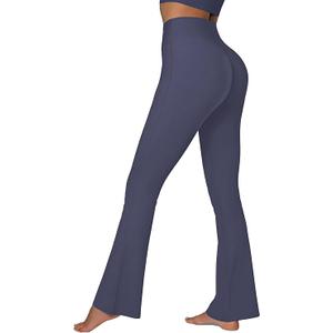 Sunzel Sunzfly Invisible Butt Scrunch Flare Leggings for Women, Mini Flared Yoga Pants with Tummy Control and High Waist 30" Height: 5'21" - 5'4"