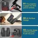 Veharvim Sun Visor Repair Kit Fits for Dodge RAM 1500 Trucks 2019-2023, 1 Pack Aluminum Car Sun Visor Repair Kit, Car Sun Visor Fixer, Sun Visor Clip Replacement, Dodge Ram 1500 Accessories