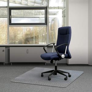Kuyal Office Chair Mat for Carpets, Transparent Thick and Sturdy Floor Mats for Low and No Pile Carpeted Floors, with Studs (36" X 48" Rectangle)