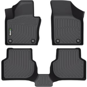 HAFIDI Floor Mats Fit for 2012-2018 Volkswagen JettaNot for SportWagen 2012-2014 All Weather Protection TPE Car Floor Liners, Fits 1st & 2nd Row Full Set VW Jetta Custom Accessories, Black