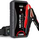 NEXPOW Car Jump Starter Car Battery Jump Starter Pack 1500A Peak Q10S for Up to 7.0L Gas and 5.5L Diesel Engine12V Auto Battery Booster,Jumper Cables Portable Lithium Jump Box with LED Light/USB QC3.0