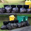 33 Gallon Trash Bags, 250 Count Bulk, Black Garbage bags, Multi-purpose Trash Can Bin Liners for Home Commercial, Outdoor, Construction, Industrial, Janitorial, Municipal, Lawn, Leaf