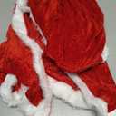 Blulu Christmas Cloak Santa Claus Cloak Velvet Hooded Cape Costume for Women