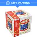 Kids 8 Inch Drum Set with Adjustable Strap and 2 Wooden Drum Sticks - Musical Instrument Gift Choice