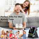 Induction Speaker with Phone Stand 5 in 1 Wireless Induction Bluetooth Audio for iPhone Android Phone Speakers Amplifier with Rechargeable Colorful Light, Birthday Gifts for Men Women Teens (Black)