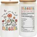 MENANA Teacher Appreciation Gifts - Teacher Gifts for Women - Thank You Gift Ideas for Teachers Women Daycare Preschool - Teachers Appreciation Week, Birthday, Back To School Gift - 16 Oz Can Glass