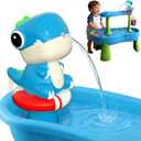 Dinosaur Water Table Pump with Continuous Flow Rechargeable Battery-Powered Water Pump Toy for Kids - Fun Outdoor Summer Water Play Accessories