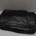 Faux Leather Messenger Bag for Men 17-17.3 Inch: Convertible 3 in 1 Backpack Laptop Briefcase Computer Handbags Shoulder CrossbodyBag with Padded for Work College Travel, PU Black (Dark)