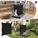 Thyle Dog Crate Divider Panel, Black Thick Dog Kennel Divider with Ties, Puppy Accessories for Puppy Training(1 Pcs,24" H X 22.5" W for 36" Crate)