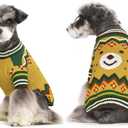 Small Dog Sweater for Male Female - Warm Halloween Autumn Knit Sweaters With Long Legs for Yorkie Chihuahua (XX-Large, Yellow)