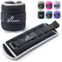 Sportneer Ankle Weights Wrist Weights - 0.5/1/2/3/5 LBS Pair for Men Women Kids Strength Training Wrist and Ankle Weights Set Comfortable and Soft Perfect for Dancing Running Walking Fitness Workout, Black